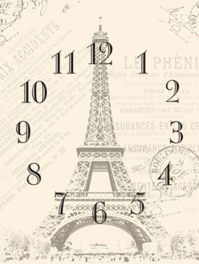 Posterazzi; Paris clock Poster Print by Jace Grey - Item # VARPDXJGRC217A; Category:Wall Art; Image:1
